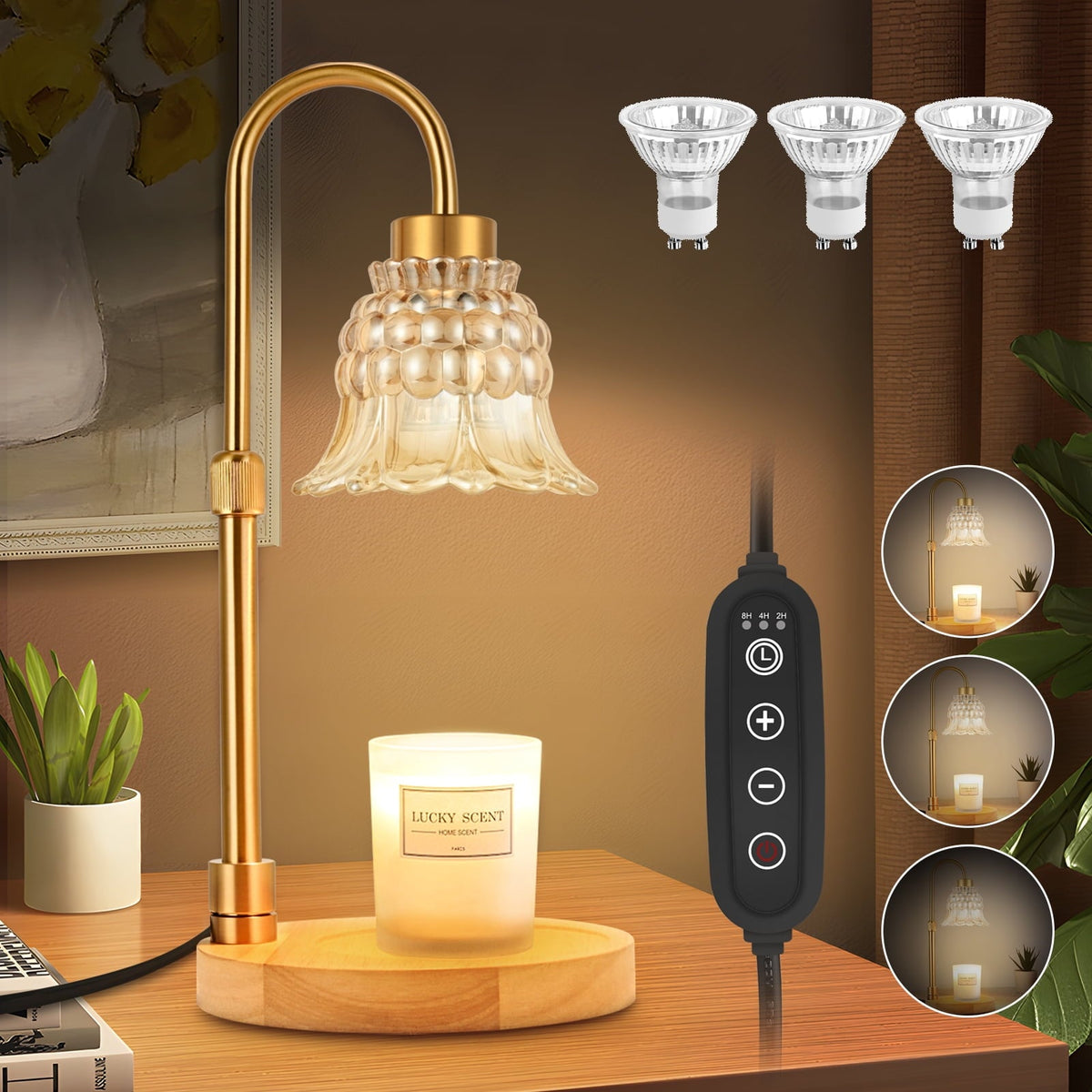 Candle Lamp Warmer with Timer
